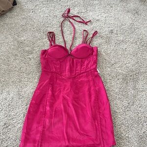 Vibrant Pink Corset Dress